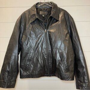 J. Crew Classic Men's Black Leather Flight Jacket Size XL